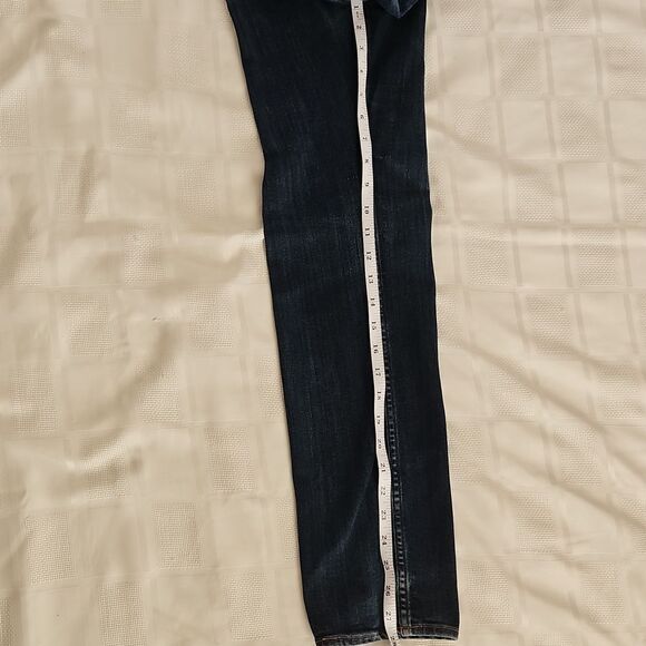 H&M Women's High-Rise Denim Jeans Dark Blue Washed Size 4 - Picture 11 of 16